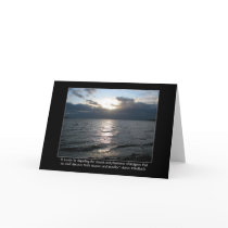 Sun, Clouds, Beach and D'Holbach Quote Cards