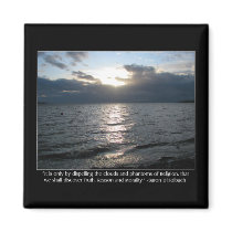 Sun, Clouds, Beach and D'Holbach Quote Magnet