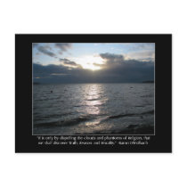 Sun, Clouds, Beach and D'Holbach Quote Postcards