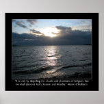 Sun, Clouds, Beach and D'Holbach Quote posters