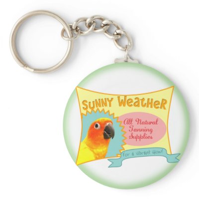 Sun Conure Advertisement Keychain by MenagerieMayhem