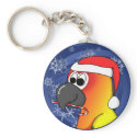 Sun Conure Christmas Keychain