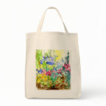 Sun Dappled Watercolor Flower Garden bags