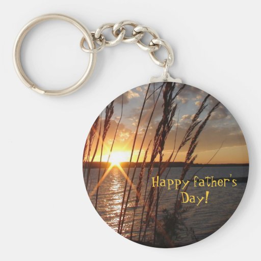 Sun Down at the Lake Keychains