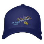 sun dragon  yellow sun embroidered hats