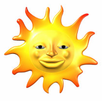 sun face ornament photo cut outs