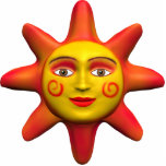Sun face photo sculptures