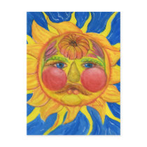 Sun Face, Vertumnus-Inspired Post Cards