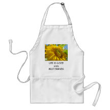 SUN FLOWERS, SUNFLOWERS APRONS COOKING KITCHEN