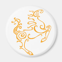 Sun Horse Orange Magnet