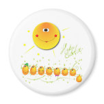 sun illuminates Easter eggs Fridge Magnet