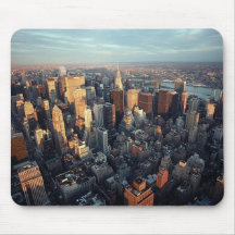 Sun Is Setting On New York City City-scape View Mouse Pads