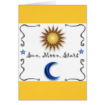 Sun Moon Stars Greeting Card