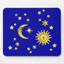 Sun, Moon & Stars Mousemat