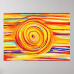 Sun Multicolour Abstract Poster posters