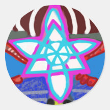 SUN n MOON Artistic Presentation Round Stickers