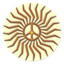 SUN PEACE SIGN stickers