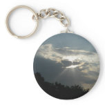 Sun Rays Shining Through Clouds Keychain