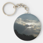 Sun Rays Shining Through Clouds Keychain