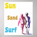 Sun, Sand, Surf Poster