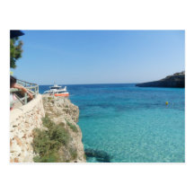 Sun, Sea and a little orange boat Postcards