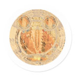 Sun Shine Golden Flames Round Sticker