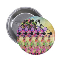 Sun Showers On Flowers Button