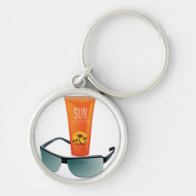 Sun Tan Lotion Key Chain