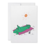 sun tanning crocodile invitations