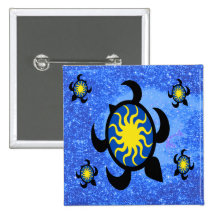 Sun Turtles Buttons