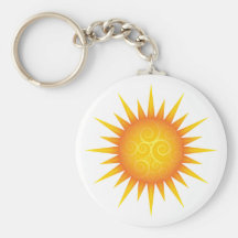 Sun with swirls key chain