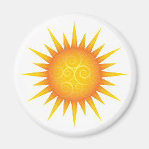 Sun with swirls magnets