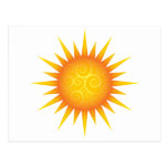 Sun with swirls post card