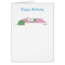SUNBATHING TURTLE GREETING CARDS