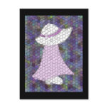 Sunbonnet Sue Stained Glass Window (Lavender) Post Card