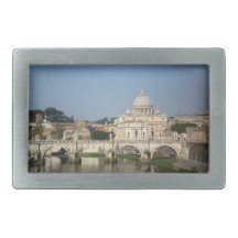 Sunday Morning in Rome Rectangular Belt Buckle