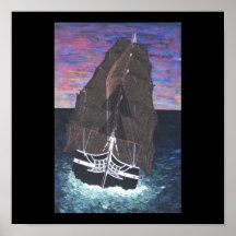 Sundown on the USS Constitution Poster