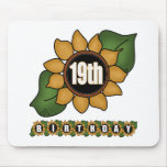 Sunflower 19th Birthday Gifts Mouse Pad