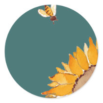 Sunflower and Bee Stickers