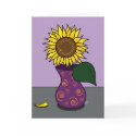 'Sunflower and Swirls' Greeting cards