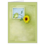 Sunflower Bird Card