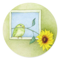 Sunflower Bird Sticker