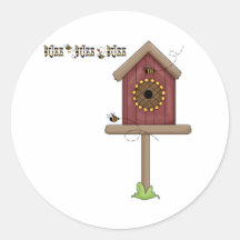 Sunflower Birdhouse with Buzz Bees Stickers