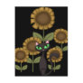Sunflower Black Cat Post Cards