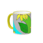 sunflower blooms coffee mugs