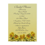 Sunflower  Bridal Shower Invitation Postcards