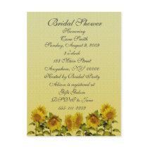 Sunflower  Bridal Shower Invitation Postcards