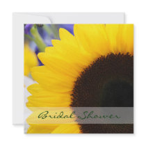 Sunflower Bridal Shower Square Personalised Announcement