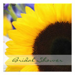 Sunflower Bridal Shower Square Personalised Announcement