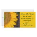 Sunflower Centre Floral Wedding Save The Date photo cards